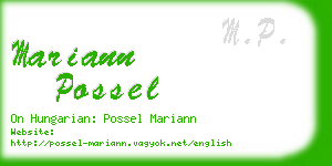 mariann possel business card